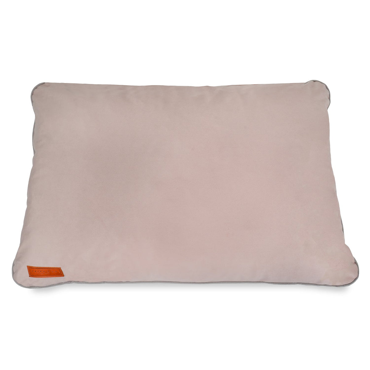 Top-down view of the dusty pink Ralph & Co crate mattress