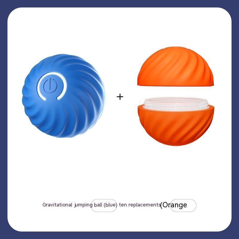 Blue jumping ball with spare orange shell