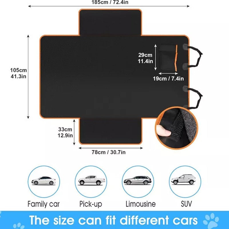 Boot liner size guide, approx. 185 x 105cm, for family cars, pick-ups and SUVs