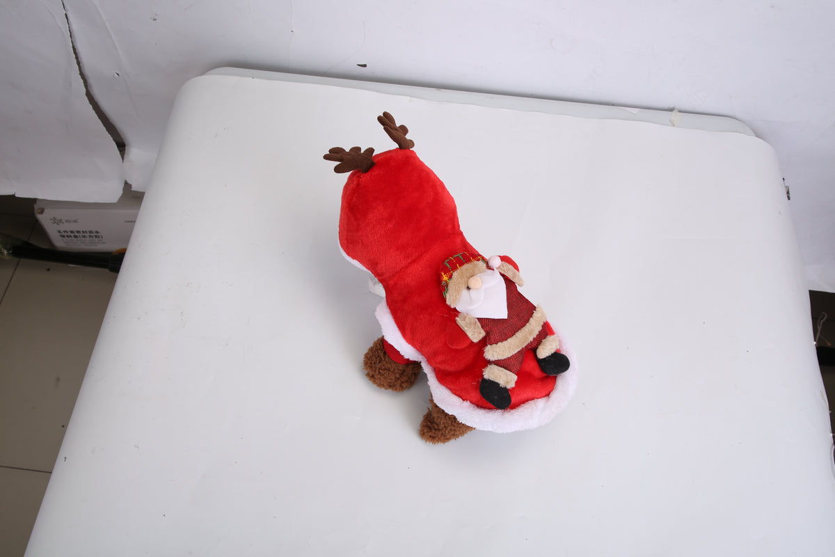 Christmas dog hoodie on a table