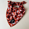 Halloween dog bandana orange with bats and ghosts