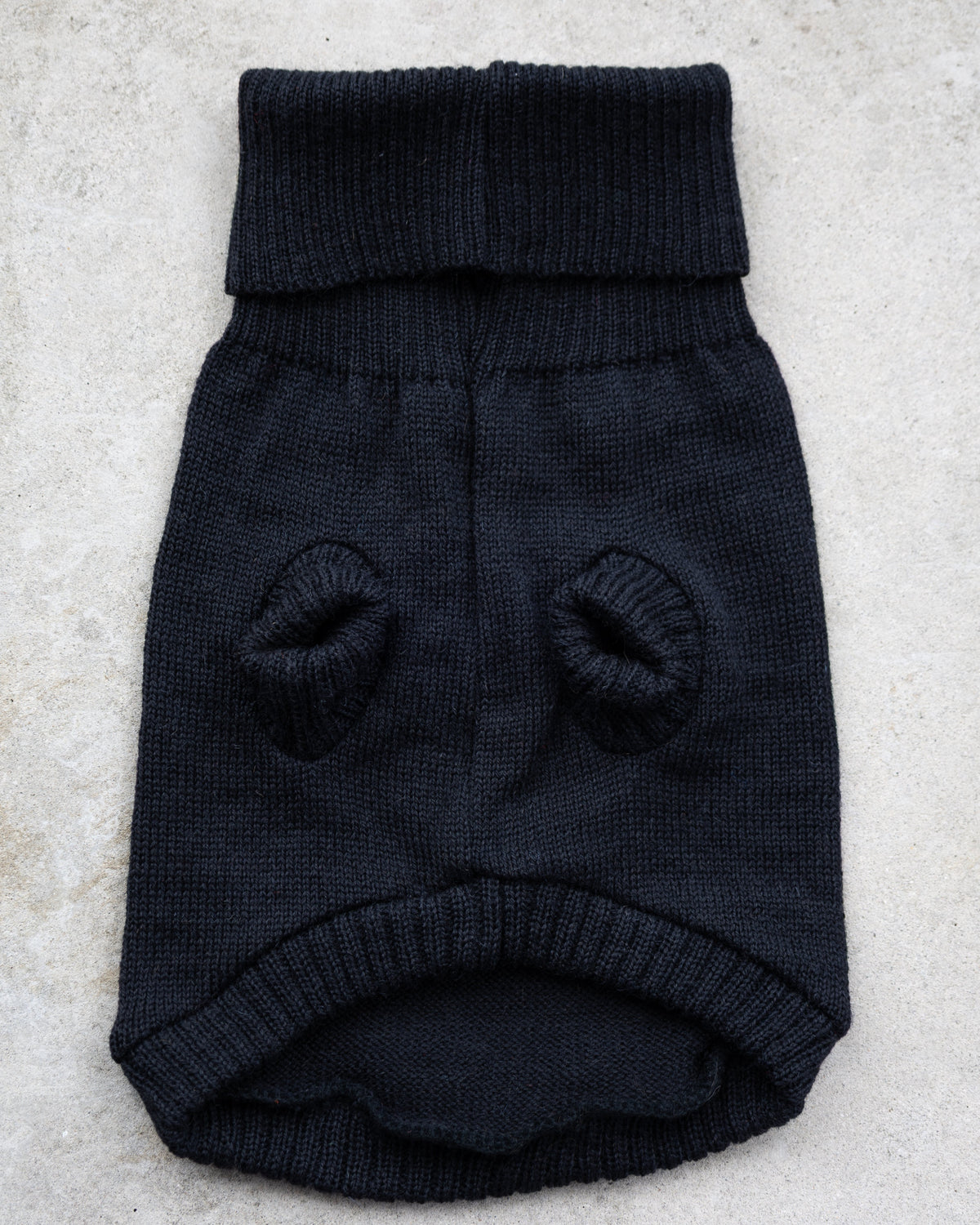 Black British Wool Dog Jumper – Classic Roll Neck