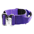 BTactical 5cm lavender purple nylon tactical dog collar with silver metal buckle