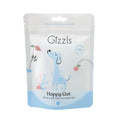 Gizzls Happy Gut 100g pale blue treat pouch with illustrated blue dog