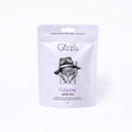 Gizzls Calming Soft Cat Treats lilac pouch with illustrated cat in a hat