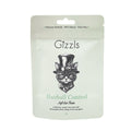 Gizzls soft liver cat treats pale green pouch with illustrated cat in a top hat