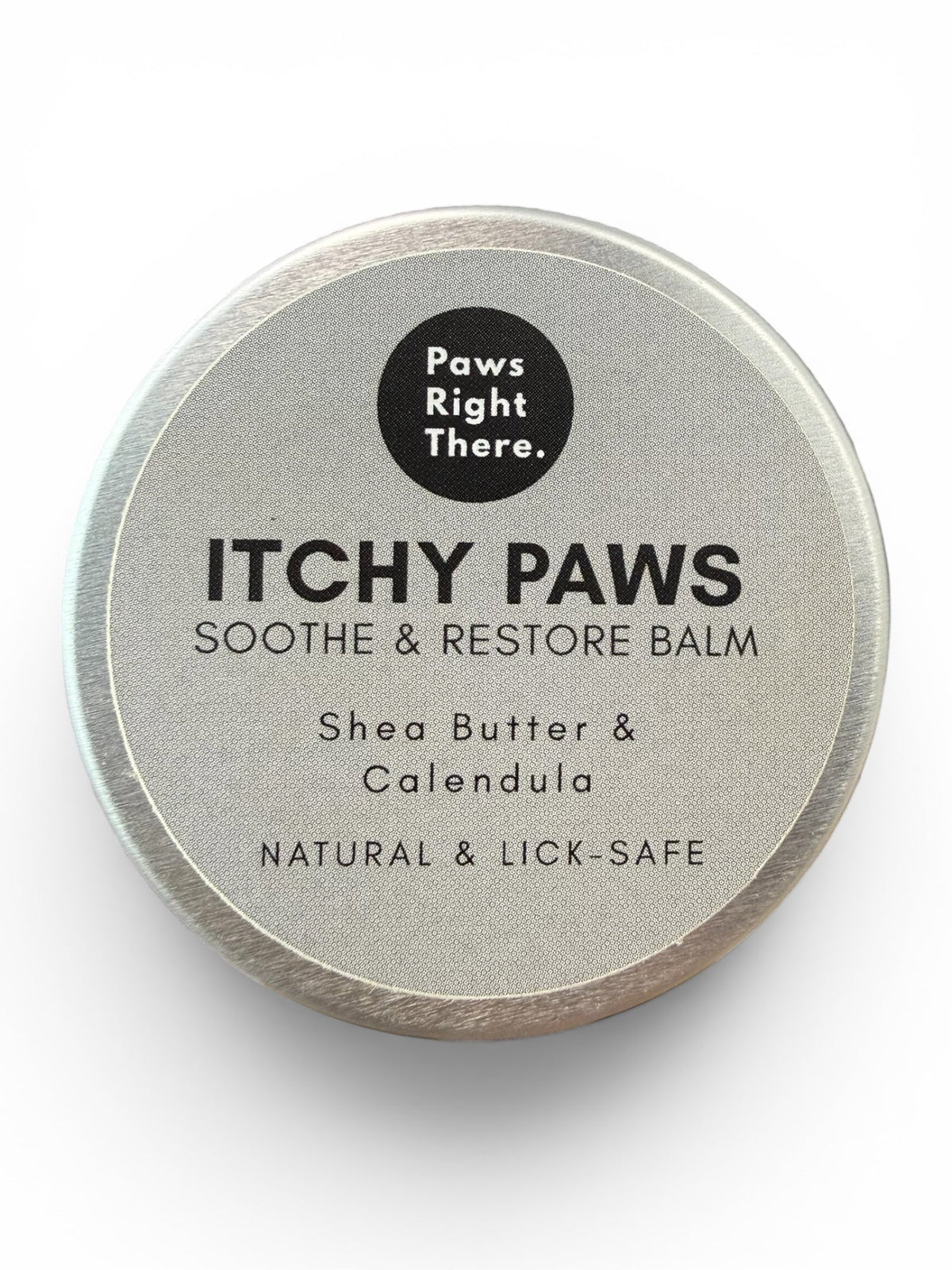 30ml aluminium tin of shea butter and calendula paw balm for dogs