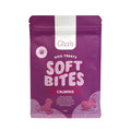 Gizzls Soft Bites Calming 300g purple dog treat bag with puppy illustrations