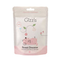 Front of the pink and white Gizzls Sweet Dreams Small Dog Treats 100g pouch