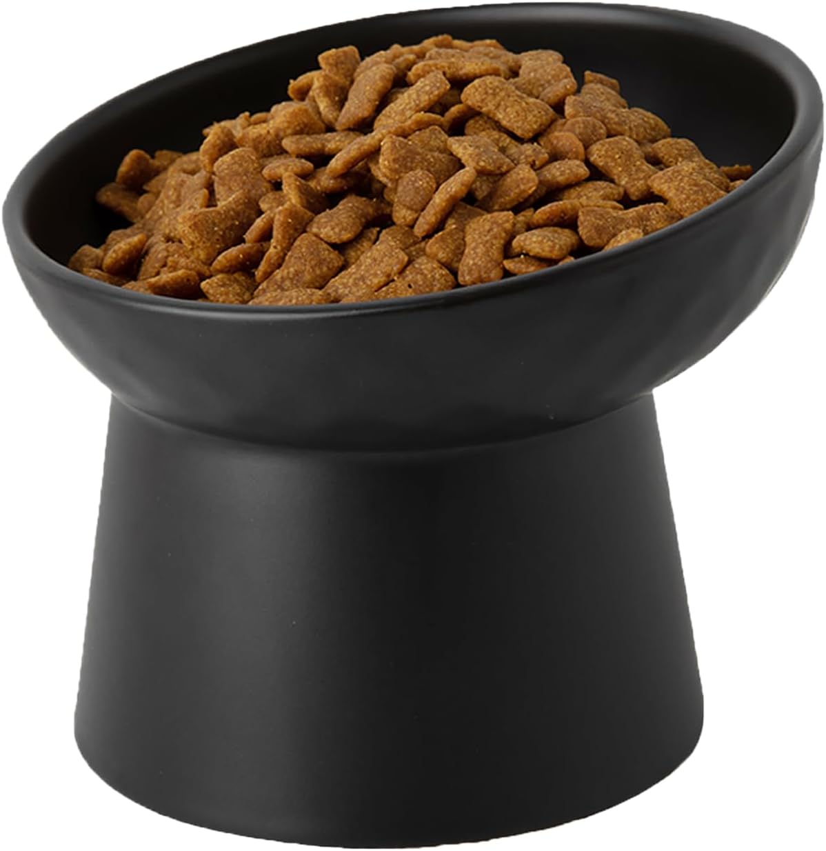Raised Tilted Ceramic Cat Bowl – Whisker-Friendly Elevated Feeder