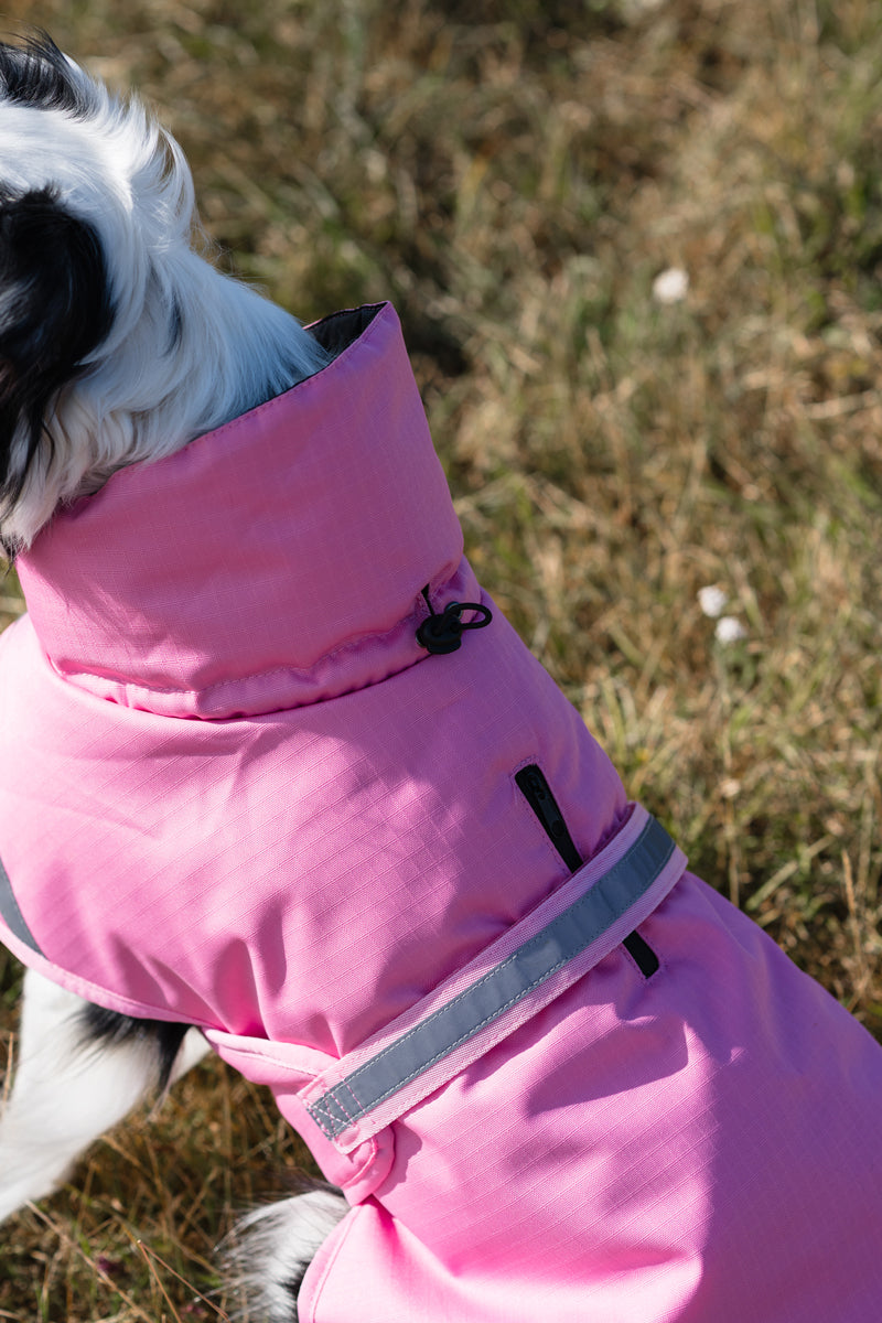 Luxe Waterproof Winter Dog Coat – Warm Padded Jacket, Baby Pink