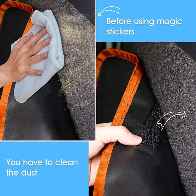 Fixing the boot liner to the boot carpet with hook-and-loop strips