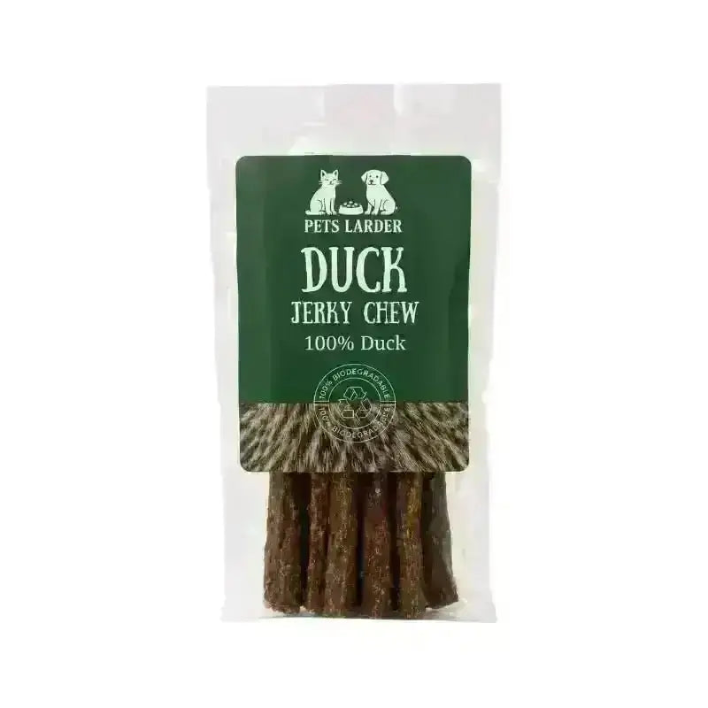 Bag of Pets Larder Duck Jerky Chew strips, 100% duck
