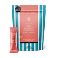 Pawer Water Gut Hydration Sticks: coral and blue striped pouch with a single stick