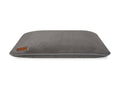 Ralph & Co memory foam dog crate mattress in grey with light piping and leather badge