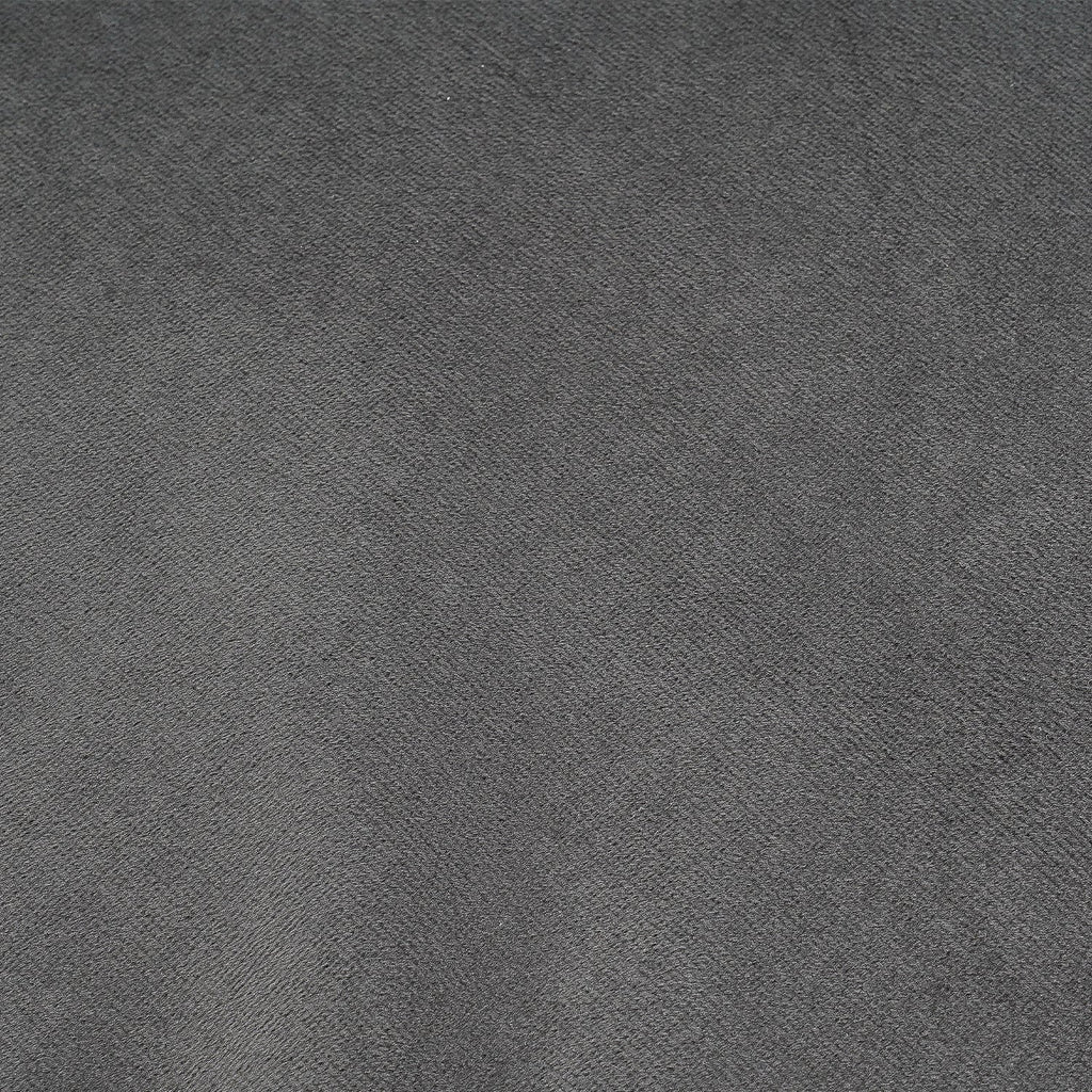 Close-up of the soft grey knitted fabric on the memory foam crate mattress