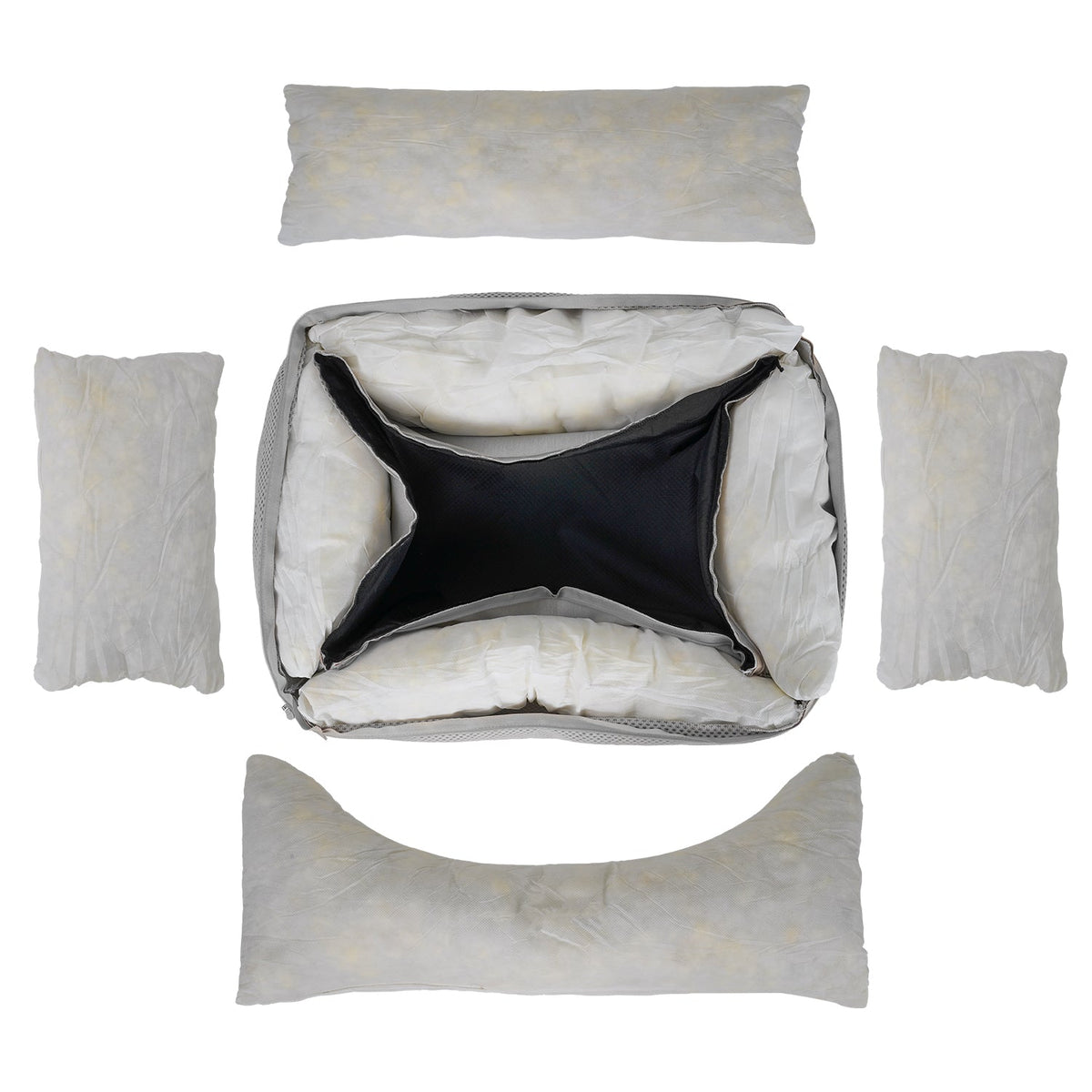 Highclere Memory Foam Bolster Dog Bed – Ralph & Co Grey Nest Bed
