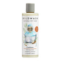 WildWash conditioner 250ml bottle with illustrated dog in a bath, labelled to smooth and detangle