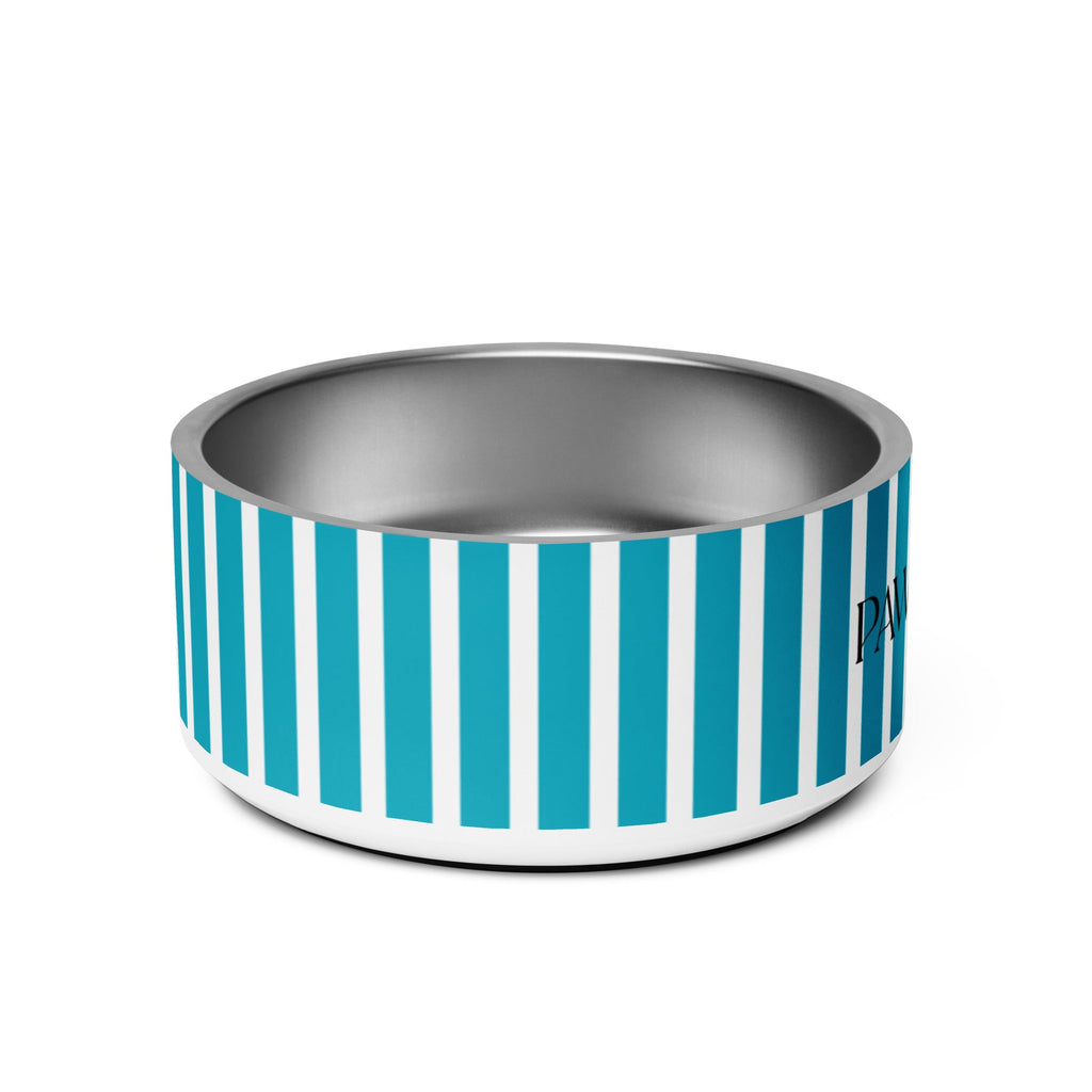 32oz striped dog bowl, right side view