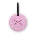 PupClub Poop Pocket in pastel pink, round with star-shaped slot and black clip