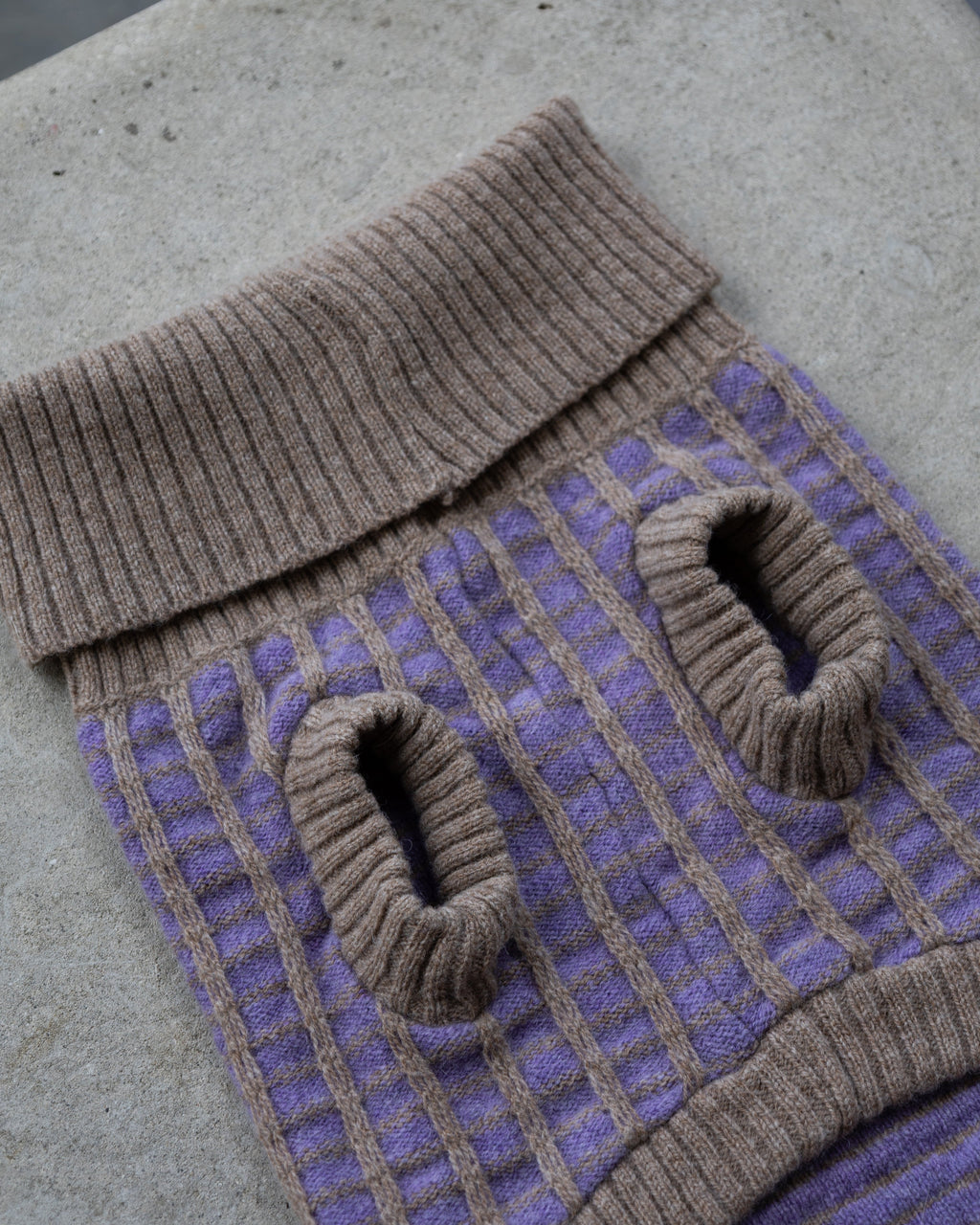 Purple Merino Dog Jumper – Soft Lambswool, Made in UK