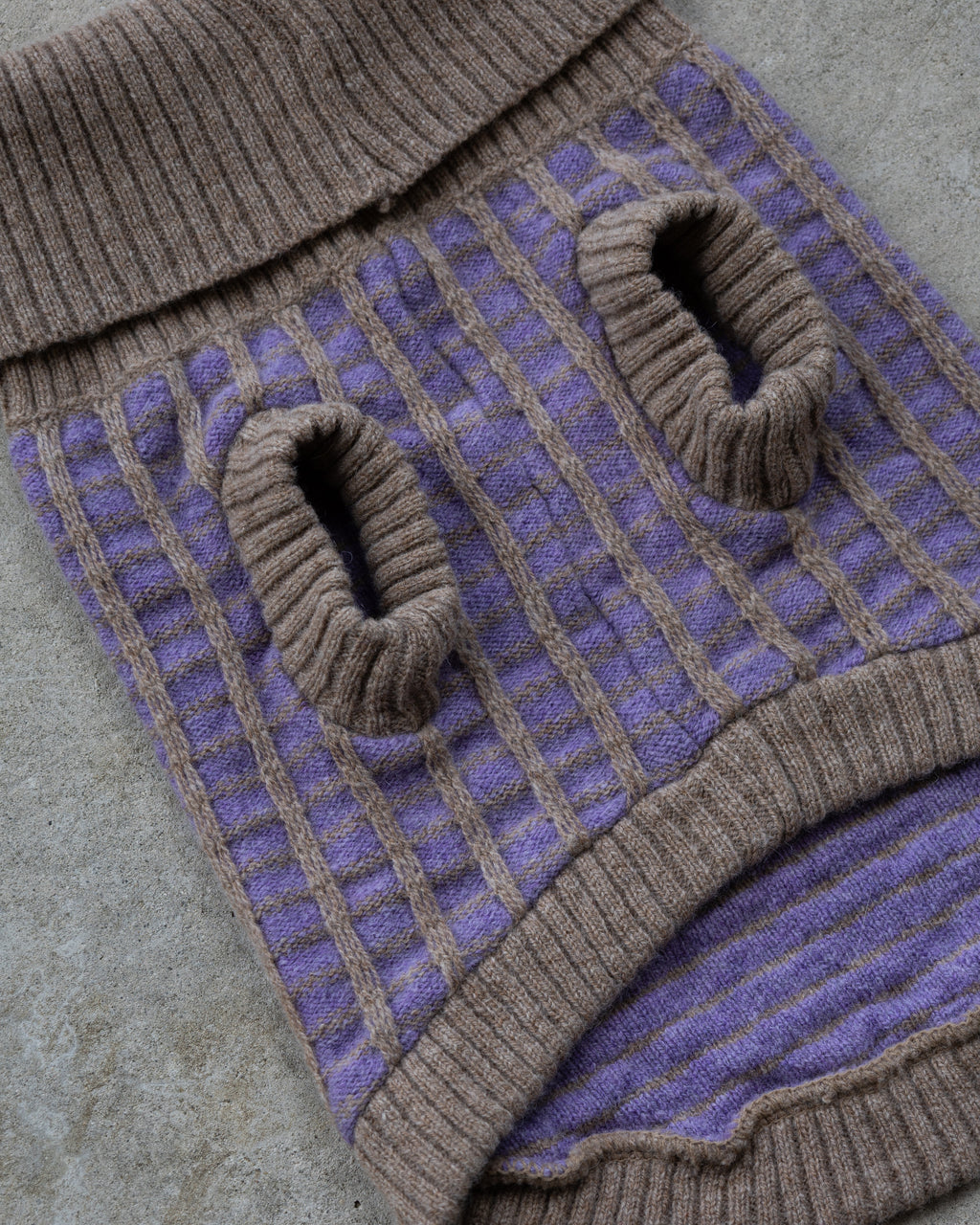 Purple Merino Dog Jumper – Soft Lambswool, Made in UK